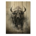 thumbnail image 3 of Designart "African Buffalos " African Print on Natural Pine Wood, 3 of 5