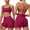 WildBerry, variant on IDOPIP Women 2 Piece Seamless Backless Yoga Sets High Waist Shorts and Sports Bra Gym Athletic Clothing Outfits