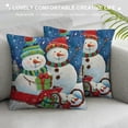 thumbnail image 3 of Qinduosi Christmas Snowman Pillow Covers Inch Set of  Winter Decorations Throw Pillow Covers Soft Velvet Cushion Covers for Living Room Bedroom Sofa Xmas Home Decor, 3 of 5