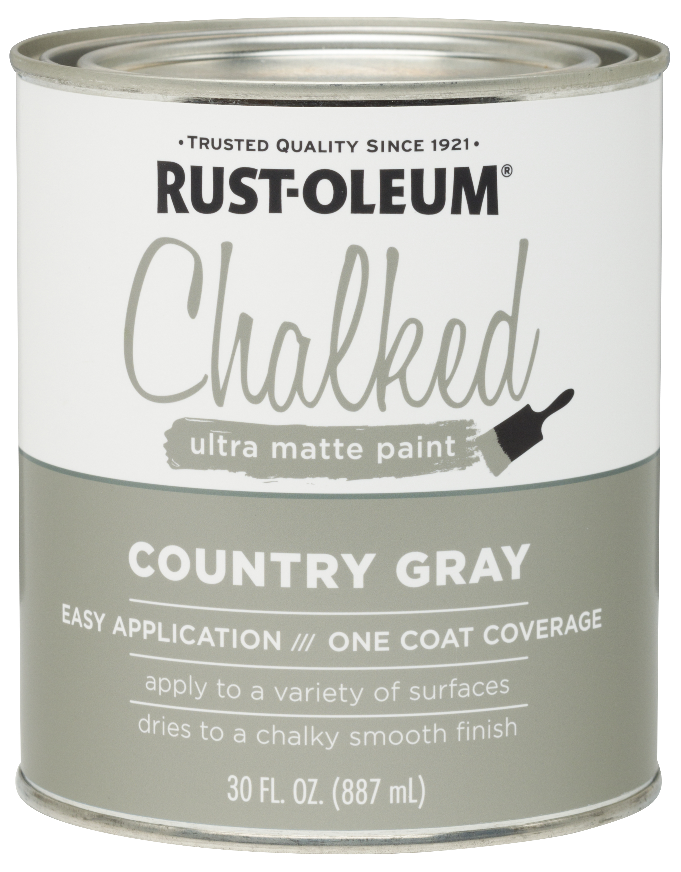 Country Gray, Rust-Oleum Chalked Ultra Matte Chalk Paint, Quart - image 2 of 8