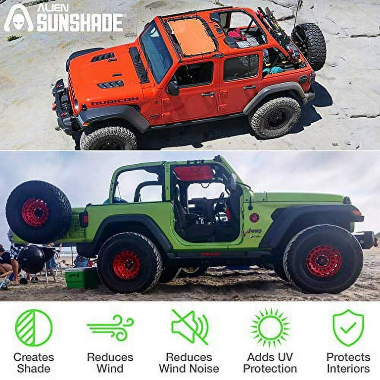 Amazon.com: Alien Sunshade Jeep Wrangler JL & JLU Black