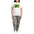 thumbnail image 4 of CafePress - Shamrock Ireland Flag Women's Light Pajamas - Women's Short Sleeve Print T-Shirt and Pants Light Cotton Pajama Set, 4 of 7