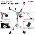 thumbnail image 3 of 5 Core Drum Practice Pad Set 12" Adjustable Snare Drumming Stand Double Sided Silent Drummer Kit - DPAD COMBO BLK, 3 of 7