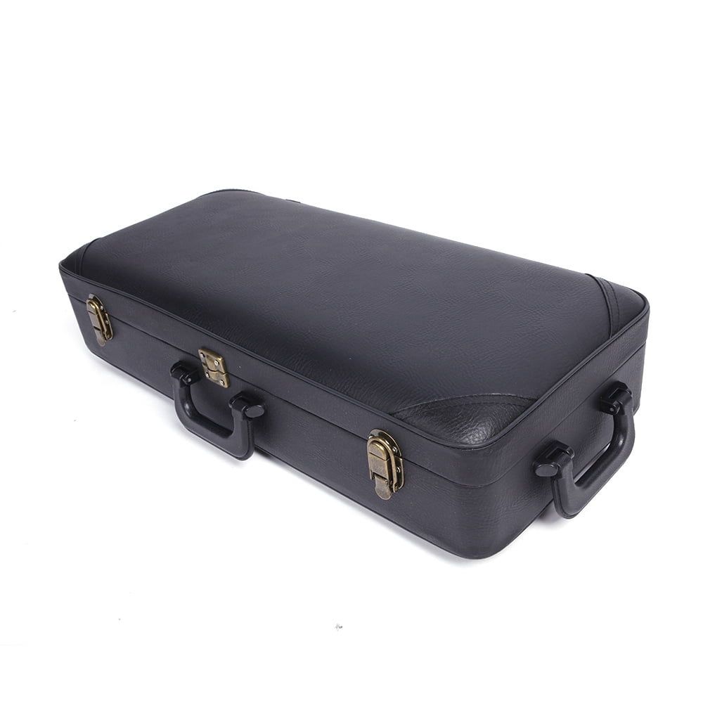 Tcbosik Alto Saxophone, Drop E Brass Sax Kit with Lubricants, Cleaning Cloth, Cleaning Brush, Carrying Case and Strap, Black