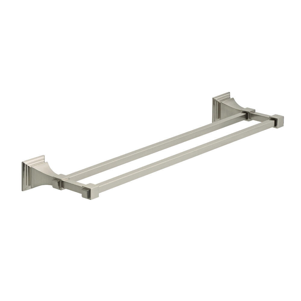 Landia Home 5pc Bathroom Hardware Accessory Set 2x 24 Towel Bars Robe Hook Tissue Holder Towel Ring Satin Nickel Walmart