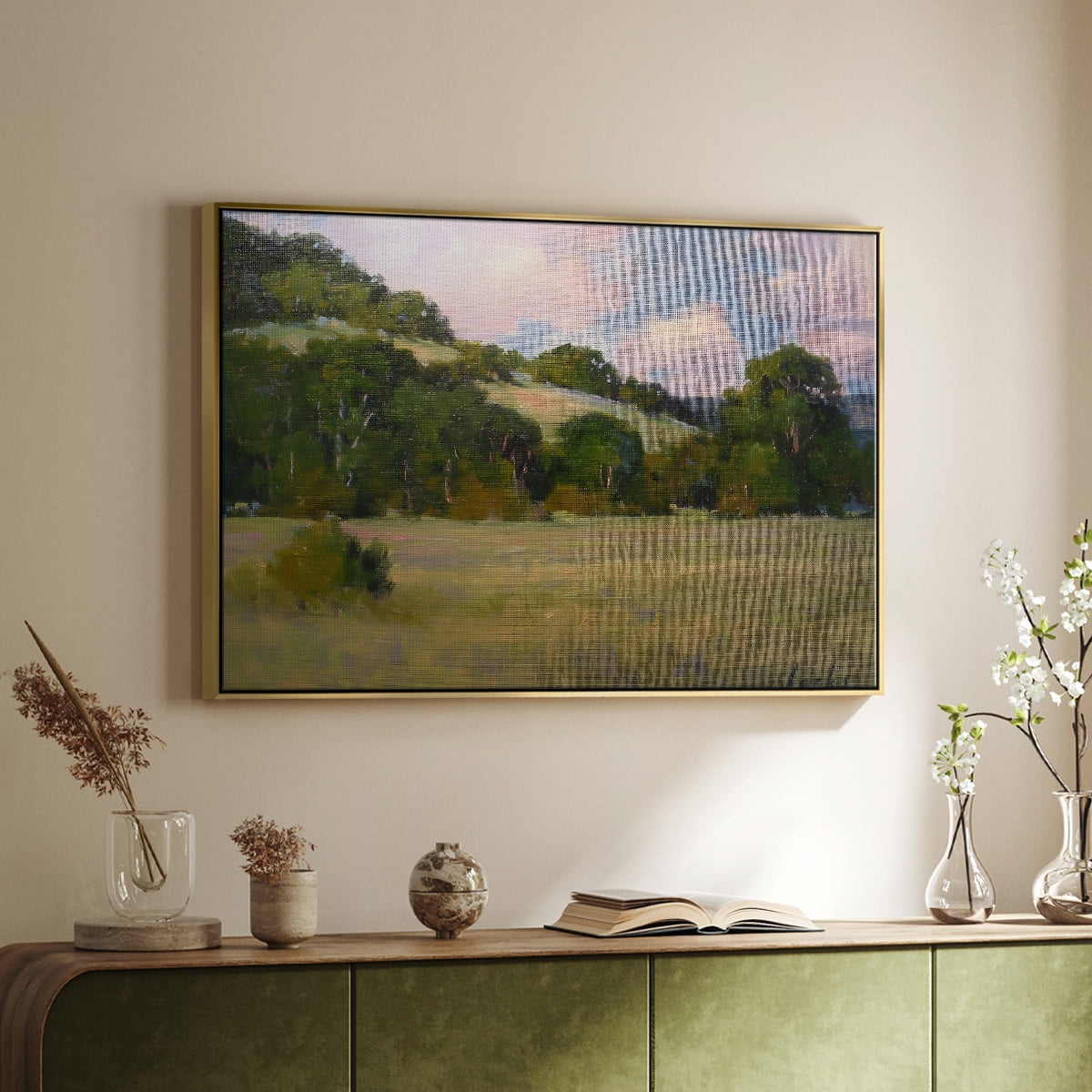 Vintage Landscape-CCXLVII By Wexford Home Framed in Gold Wood Gallery Wrapped Canvas 17 in. x 25 in.