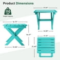 thumbnail image 3 of SERWALL Small Folding Side Table set 2, HDPE All Weather Adirondack End Table, No Assembly Required, Aruba, 3 of 8