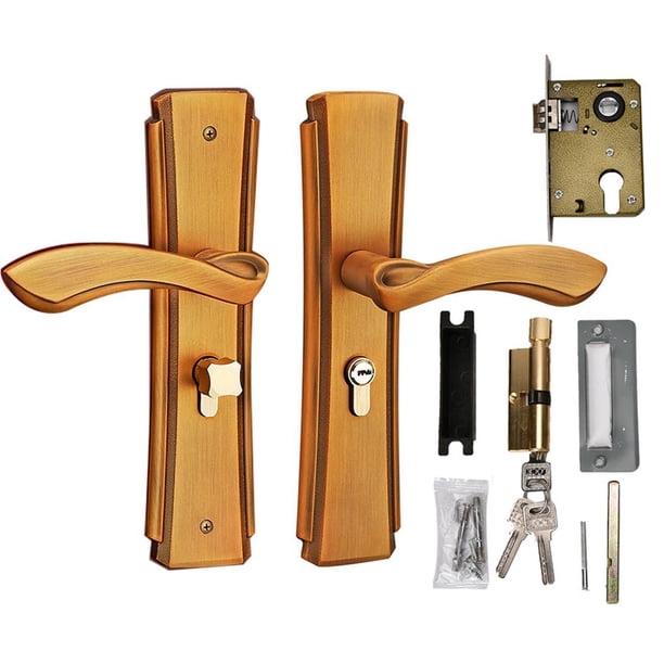 Juego De Cerradura De Manija De Puerta De Aleación De Zinc, Palanca De Puerta Interior, Pestillo Mecánico, Cerradura De Seguridad Para El Hogar sonducket EL008880-00