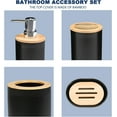 CERBIOR Bamboo Bathroom Accessory Set, 6 Pieces Bath Set Soap Dish