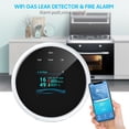 thumbnail image 3 of Riwcyla Wifi and Fire LCD Display Wall Mounted APP Control Smart Natural Gas/ LPG Tester Methane Buzzler with Sound & Voice Prompt for Home Office, 3 of 6