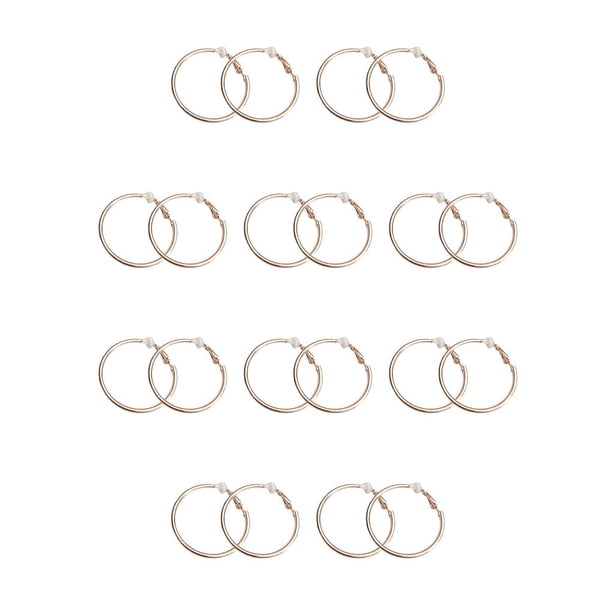 Sonducket 1 par de pendientes para niña, aro grande, Clip para la oreja, pendiente para mujer, círculo liso, decoración para mujer para fiesta Type1 NO1