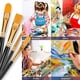 thumbnail image 4 of Nvzi Juego de 20 pinceles para pintura acrílica, pinceles para óleo, acuarela y acrílico, pinceles para artistas, lienzos, dibujos, manualidades, color negro puro., 4 of 5