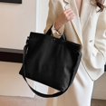 thumbnail image 3 of Luvior Women’s Canvas Tote Shoulder Bag – Large Capacity Vintage Handbag with Multi-Pockets, Versatile 2-in-1 Carry for Daily Commute and Travel Black, 3 of 3