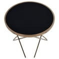 thumbnail image 4 of Simple Relax Round Glass Top End Table Champagne and Black, 4 of 5