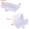 thumbnail image 2 of Gebildet 4pcs Rectangular Clear Plastic Storage Box Containers Case with lid for Pills, Tiny Bead, Jewellery & Craft Items etc, 2 of 4