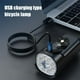 thumbnail image 3 of Juego de luces de bicicleta de aleación de aluminio, recargable por USB, 2000 mAh, resistente al agua IP65, luces delanteras y traseras, 3 modos de brillo, luz blanca y cálida, duración de la, 3 of 5
