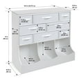 thumbnail image 5 of Badger Basket Children's Wooden Storage Station with Eight Baskets 51 gal Toy Storage Cube, White, 5 of 7