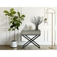 thumbnail image 4 of Koda Taupe Gray Engineered Wood Side Table Nightstand with Glass Top, 4 of 6