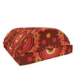 thumbnail image 1 of Mandala Foot Rest, Ethnic Oriental Pattern Far Eastern and Bohemian, Non-Slip Backing Adjustable Ergonomic Memory Foam Leg Support for Office, Dark Salmon and Redbrown, by Ambesonne, 1 of 5