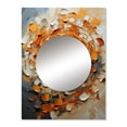 thumbnail image 2 of Designart "Orange and White Spiral Collage Abstract" Abstract Collages Mirror Wall Decor - Modern Orange Abstract Large Mirror For Wall Art Decor - 32" x 24" Inch, 2 of 5
