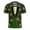 Tops-A839Green, variant on LEKWK Shamrock Shirts for Women Silver Clover Swirl Graphic Tees Short Sleeve Casual Tops Tees And Tanks Metallic Graphic Holiday Outfits