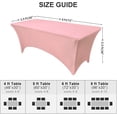 thumbnail image 6 of Uralili Pink Fitted Table Cover Elastic Spandex Tablecloth 6 ft Bed Table Clothes, 6 of 8