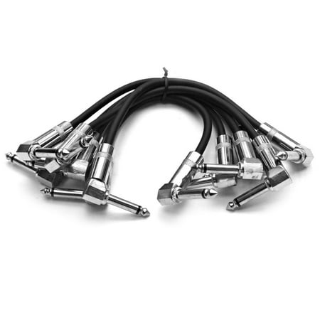 Seismic Audio - 6 Pack Pedal Board Pro Effects Cables 1/4