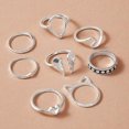 thumbnail image 4 of RYRDWP Women Bohemian Vintage Silver Stack Rings Rings Set, 4 of 6