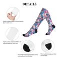 thumbnail image 5 of Pofeuu white flower Skull blue Print Compression Socks for Women & Men Circulation - Best Support for Nurses,Running,Athletic,Sports, 5 of 7