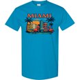 thumbnail image 3 of Inktastic Miami Vintage Flamingo Sunset Art T-Shirt, 3 of 5
