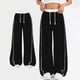 thumbnail image 1 of Pantalones largos para niños, de color liso, con cintura elástica y bolsillos laterales, ajustados, deportivos, largos, de poliéster., 1 of 8