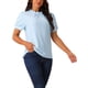 thumbnail image 4 of INSPIRAR CHIC Blusas de Ojal de Manga Abullonada con Botón en la Espalda para Mujeres, Casual Elegante con Cuello Volante, Azul Claro M, 4 of 4