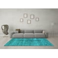 thumbnail image 3 of Ahgly Company Machine Washable Indoor Rectangle Persian Turquoise Blue Bohemian Area Rugs, 2' x 4', 3 of 4