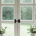 thumbnail image 4 of Miangastore Metal Gate Lock Door Lock Black Stainless Steel 2Set 3.9x2.8x0.6in, 4 of 8