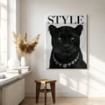 thumbnail image 4 of "Black Panther Style Icon" Glam Canvas Art, Vogue High Fashion Magazine Cover Print, Matte Finish Gallery Wrapped Luxury Wildlife Wall Decor 24*36, 4 of 7