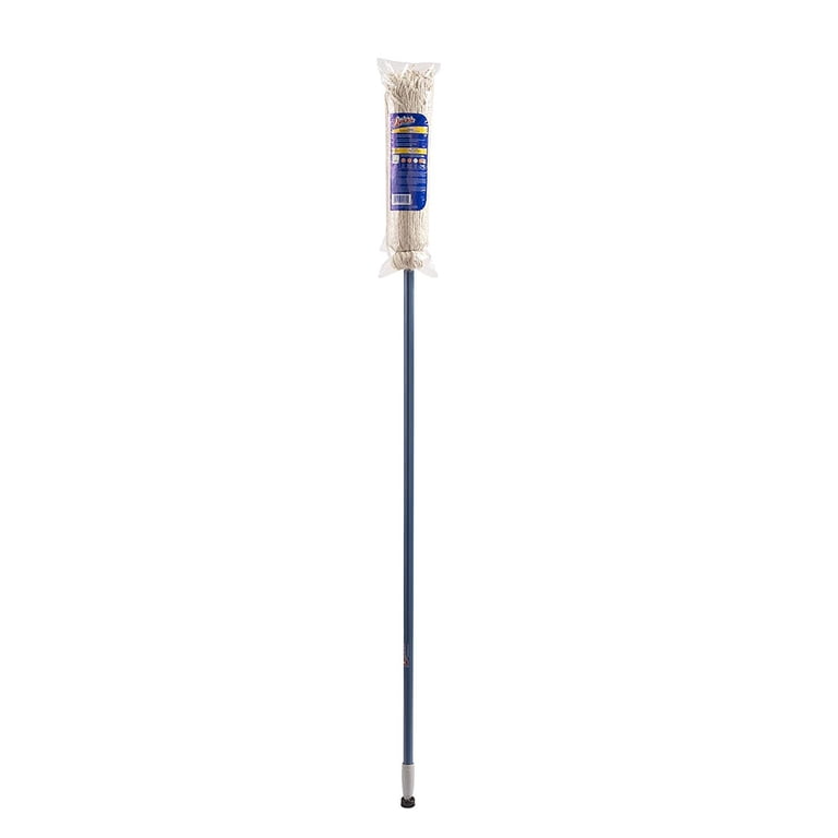 Quickie 16oz Wire-Wound Cotton Traditional Wet Mops 6-Pack, Blue