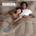 thumbnail image 4 of Bare Home 7-Piece Bed-in-a-Bag - Queen, Taupe with Taupe Sheet Set, 4 of 10