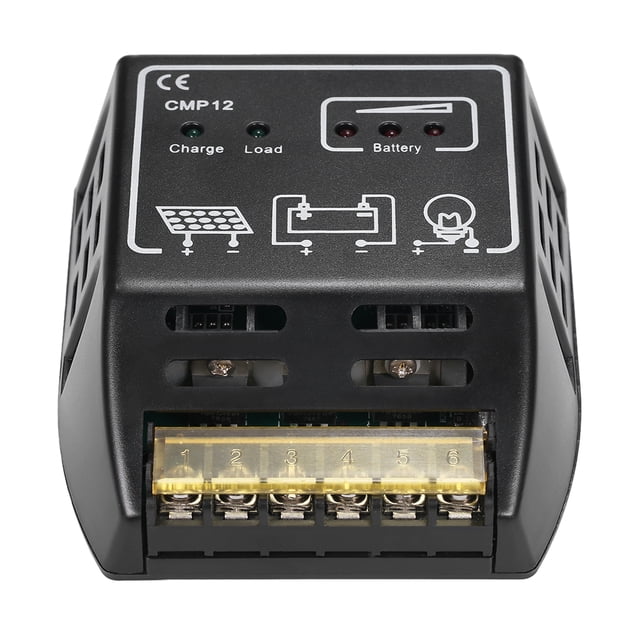 Contrôleur de Charge Solaire Auto-Switch CMP12-20A 12V/24V, Courant de Charge et Charge Optionnel 10A/20A, Régulateur de Charge-Décharge Intelligent avec Compensation de Température (-3mV/Cell/°C)