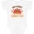 thumbnail image 3 of Inktastic My First Turkey Day with Turkey and Leaves Boys or Girls Baby Bodysuit, 3 of 5