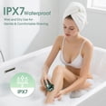 thumbnail image 4 of 5-in-1 Women's Electric Razor, 7D Floating Head IPX7 Waterproof Wet Dry Body Shaver, Rechargeable Lady Hair Remover with LED Display for Face Legs Bikini, Retro Green, 4 of 7