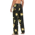 thumbnail image 5 of Men's Pajama Pants with Pockets Sleepwear Lounge Pants Stretch Casual Golden Stars, 5 of 6