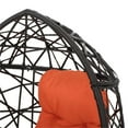 thumbnail image 3 of Afuera Living Outdoor Wicker Teardrop Chair in Brown and Orange, 3 of 15