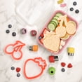 thumbnail image 4 of Cook with Color 20-Piece Kids Plastic Bento Box Lunch Container Set with Sandwich Cutters, Strawberry, 4 of 5