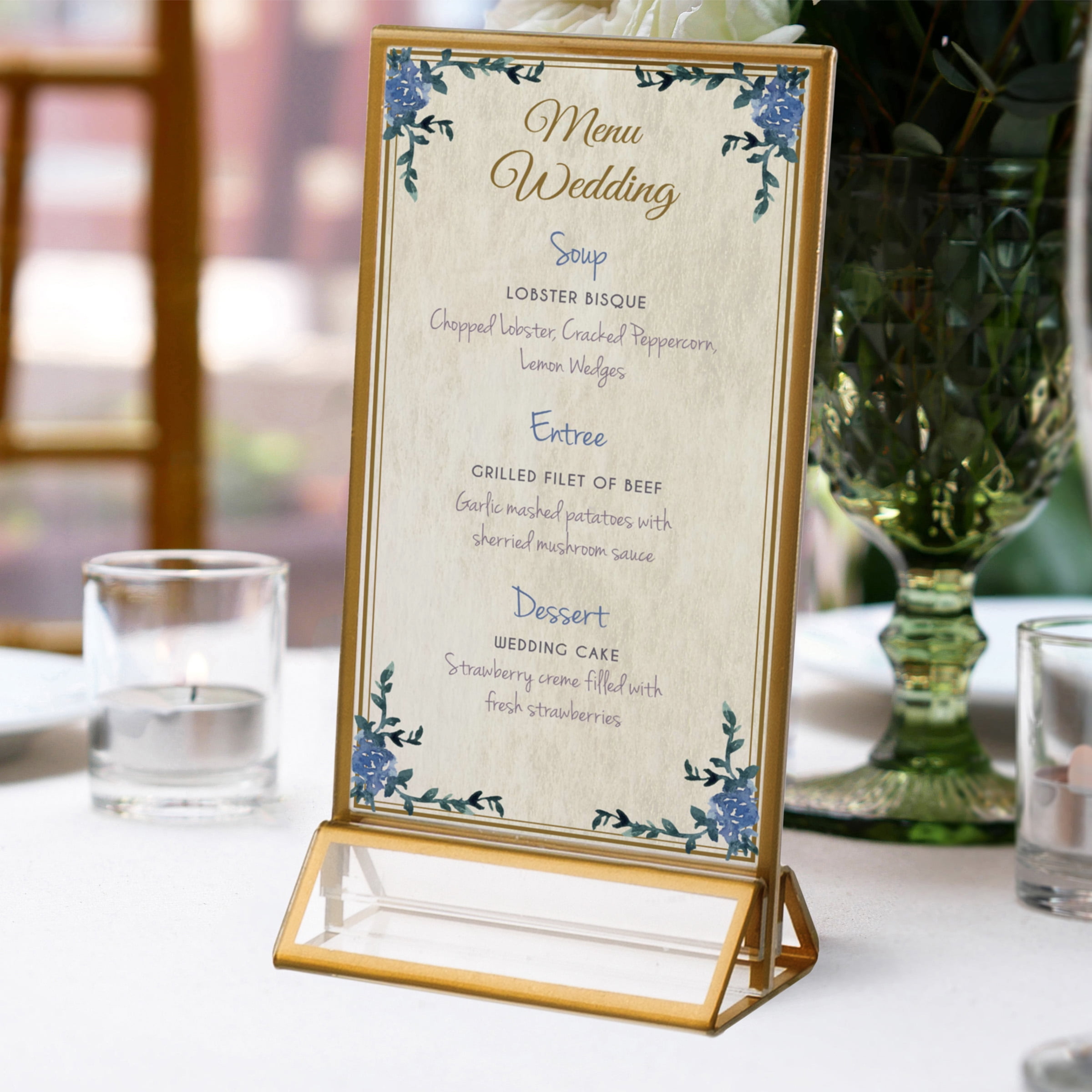 Great Northern Popcorn 5x7 Picture Frame 6-Pack for Table Numbers, Gold