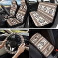 thumbnail image 2 of Jeiento Southwest Aztec Tribal Car Seat Cover Full Set with Steering Wheel Cover Seat Belt Strap Pads Armrest Pad Coasters Keychain Lipstick Holder 13 PCS Automobile Accessory Interior Decor, 2 of 8
