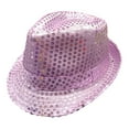 thumbnail image 1 of Douhoow Men Women Jazz Hat Sequins Decorated Stage Dance Performance Party Holiday Hat, 1 of 7