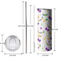 thumbnail image 2 of Margi Gras Gifts,Mardi Gras Tumbler with Lid and Straw,20 Oz Mardi Gras Coffee Mugs Water Bottles Wine Drinking Glasses, 2 of 6