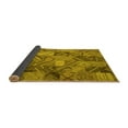 thumbnail image 2 of Ahgly Company Indoor Square Abstract Yellow Contemporary Area Rugs, 5' Square, 2 of 4