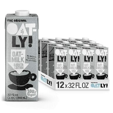 Oatly Barista Blend Oat Milk 946mL - Plant-Based, Dairy-Free, Vegan, Nut-Free, Shelf-Stable -12/CASE