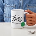 thumbnail image 4 of CafePress - This Is How I Roll Bicycle Mug - 15 oz Ceramic Large White Novelty Mug, 4 of 6
